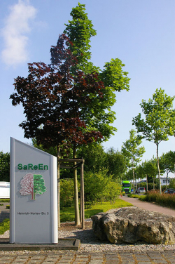 SaReEn Firmenschild Heinrich-Horten-Straße 3